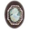 Image 1 : Italian Shell Cameo in 9k Pierced Frame Brooch #2043917
