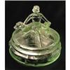 Image 1 : ANNETTE Green Transparent Glass Powder Jar #2044098