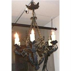 Antique Iron Chandelier Ceiling Fixture #2044279