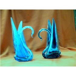 A PAIR OF MURANO GLASS SWANS #2044455