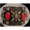 Image 1 : TREMENDOUS RED Glass Egyptian Bracelet #2061520