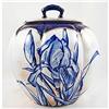 Image 1 : BURROUGHS Mountford FLOW Blue IRIS Biscuit JAR #2061626