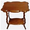 Image 1 : Carved Side Table: Solid Walnut #2061715