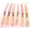 Image 1 : Set of (6)  Antique Pearl  & Sterling Knives #2061737