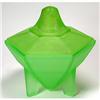 Image 1 : Art Deco SPHINX  Green Satin Glass Powder Jar #2073802