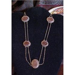 Circa 1900 Goldstone Festoon Necklace #2074146