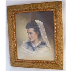 Pastel European c1870 Spanish lady #2074404