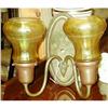 Image 1 : Lovely Double Light Lamp Sconce with Etched #2074595