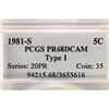 Image 3 : 1981-S TYPE I JEFFERSON NICKEL PCGS PR68 DCAM