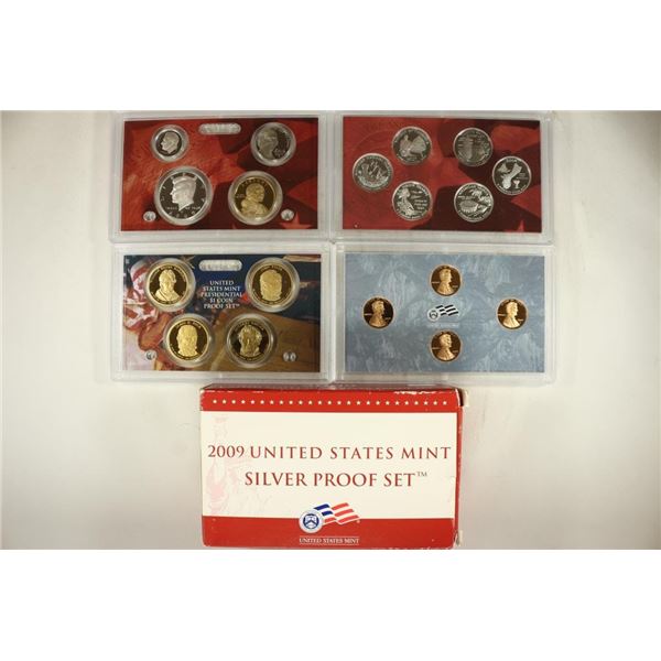 2009 US SILVER PROOF SET (WITH BOX) 18 PIECES