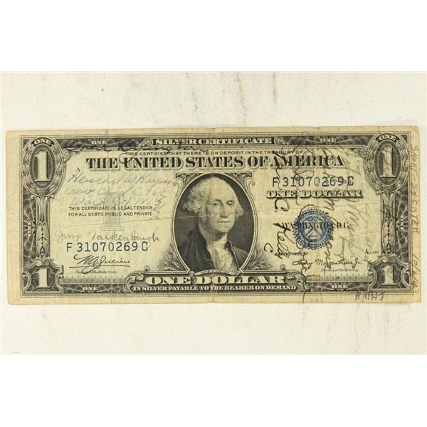 SHORT SNORTER 1935-A $1 SILVER CERTIFICATE