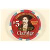 Image 1 : $5 CLARIDGE CASINO HOTEL GAMBLING LEGENDS