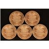 Image 2 : 5 ASSORTED  PATRICK MINT HALF OUNCE COPPER ROUNDS