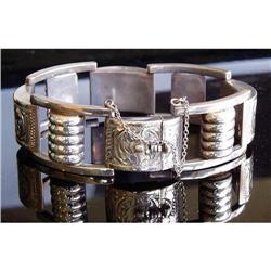 GORGEOUS ART DECO SILVER BRACELET 1930's #135 #2025073