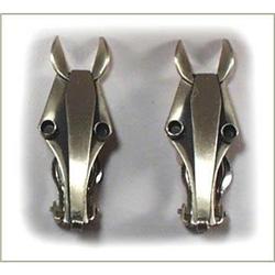 STERLING SILVER ART DECO HORSE HEAD EARRINGS #2025075