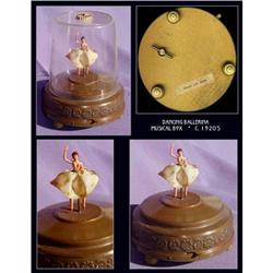 1930-40's VINTAGE MUSIC BOX DANCING BALLERINA #2025093