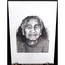 ORIGINAL SIGNED LITHO/ETCHING NATIVE MAORI 10B #2025106