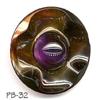 Image 1 : OLD 2pc  1-1/4" FAUX PURPLE GLASS BUTTON #32 #2025347