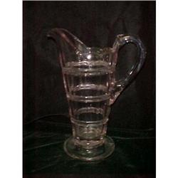 11" Clear Glass Art Deco Pitcher #2025595