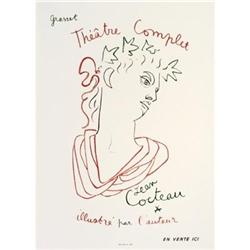 Cocteau Stone Lithograph Grasset Theatre  #2025600