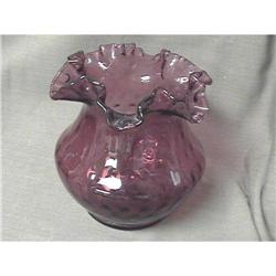 Cranberry Fenton Vase with ruffled edge #2025838