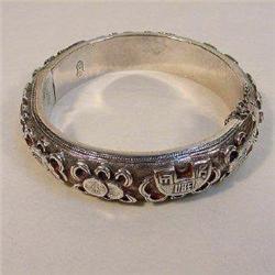 Vintage Heavy Chinese Silver Bracelet. #2025858