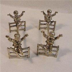 Pair of Knife Rests, Children jumping Gate, #2025860