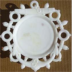 old vintage 1900 NAUTICAL MILK GLASS plate #2025892