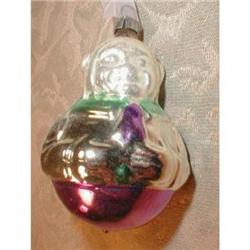 Roly POLY Clown Christmas ORNAMENT - VINTAGE #2026229