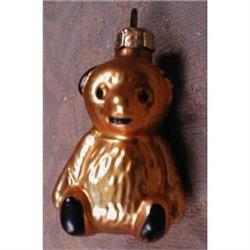 Teddy BEAR Christmas Ornament HP Glass FIGURAL #2026231