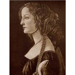 Portrait of a Young Woman Sepia Art Print  #2026521