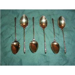 6 Silver -plated Teaspoons with Goat's feet #2026973