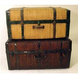 Antique 1930s Willow Trunk * china * dark #2039607