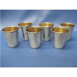 Set of 6 Russian Sterling small Kiddush #2039697