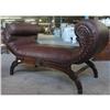 Image 1 : FRENCH VICTORIAN STYLE LEATHER BENCH SETTEE #2039902