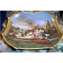 19 th C STYLE LIMOGES PORCELAIN PLATE SIGNED #2051283