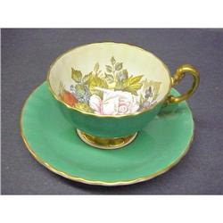 LUXURIOUS AYNSLEY CUP/SAUCER - Signed #2051291