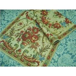ANTIQUE CHIC SILK THREAD TAPESTRY RUNNER #2051299