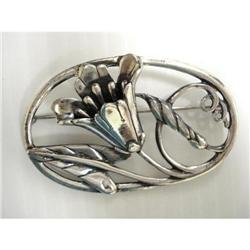 VINTAGE DANECRAFT STERLING FLORAL BROOCH #2051331