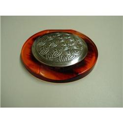30's SILVER&BAKELITE COMPACT*CASABLANCA* #2051336