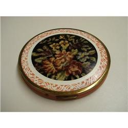 LARGE ANTIQUE POWDER COMPACT - FLORAL #2051338