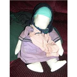 14" Amish Betty homemade rag stuffed doll #2051349