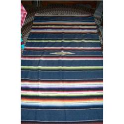 Vintage Mexican Wool Saltillo Serape #2051380
