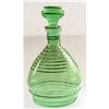 Image 1 : Green Depression Glass Silver Overlay Decanter #2051448