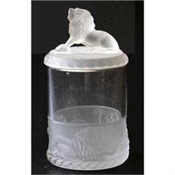 Gillender Frosted Lions EAPG Pickle Jar #2051449