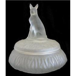 RIN TIN TIN White Satin Glass Powder Jar #2051475