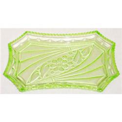 Green Depression Glass Sowerby Vanity Tray  #2051586