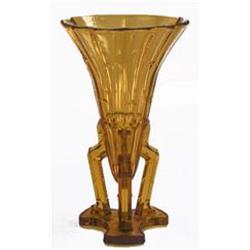 Amber Art Deco Rocket  Vase  #2051595