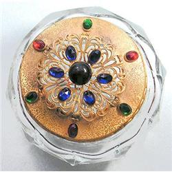Heisey Powder Jar with Openwork, Jeweled Lid #2051607