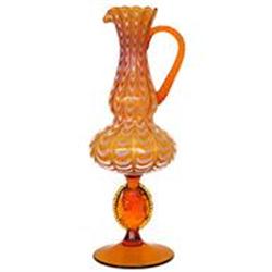 Venetian Large Amber Swirled Ewer #2051619